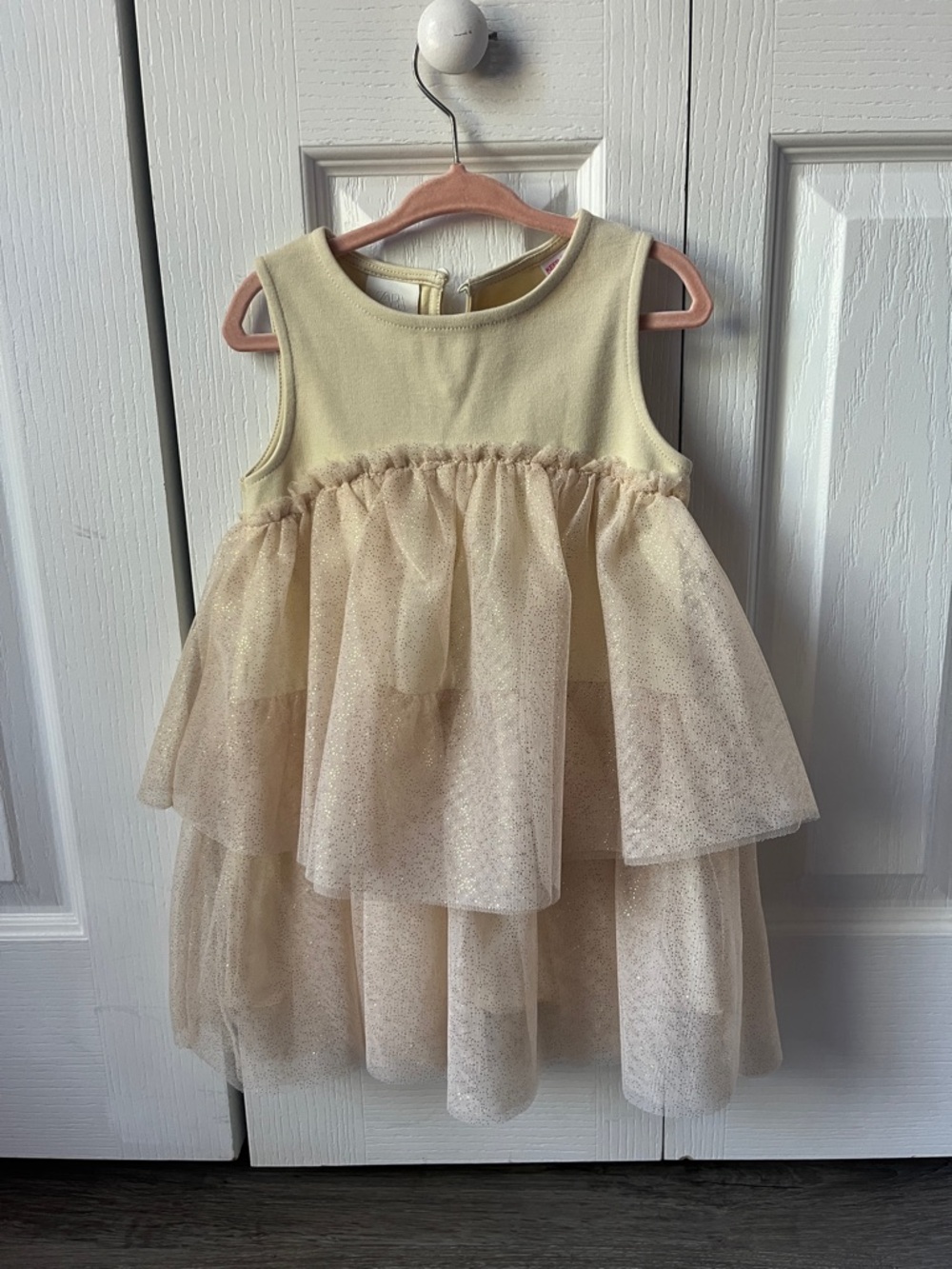 Zara Girls Cream Layered Tulle Dress